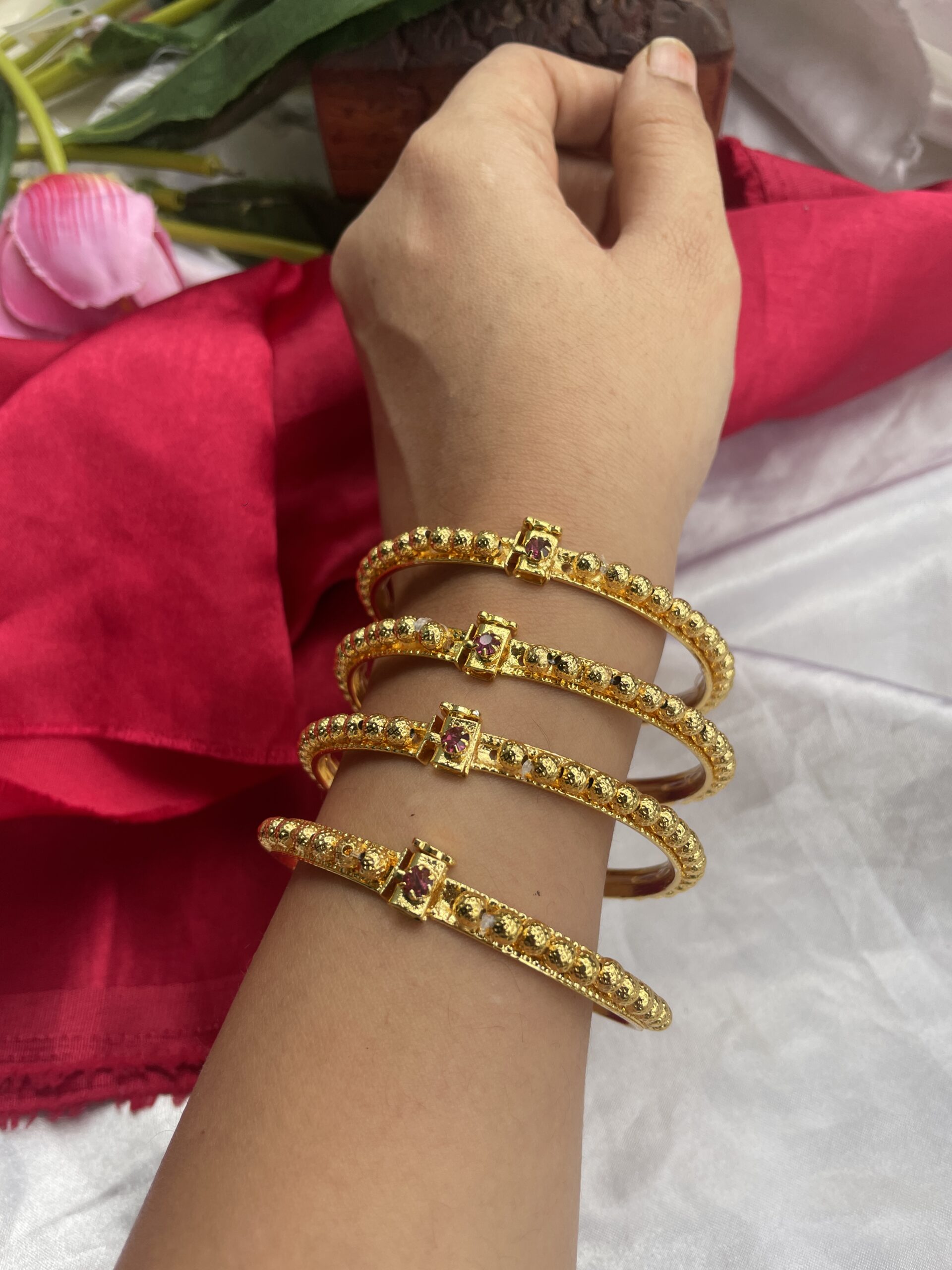 Rubby Bangles (Set of 4) AJP2025-305 - Image 2