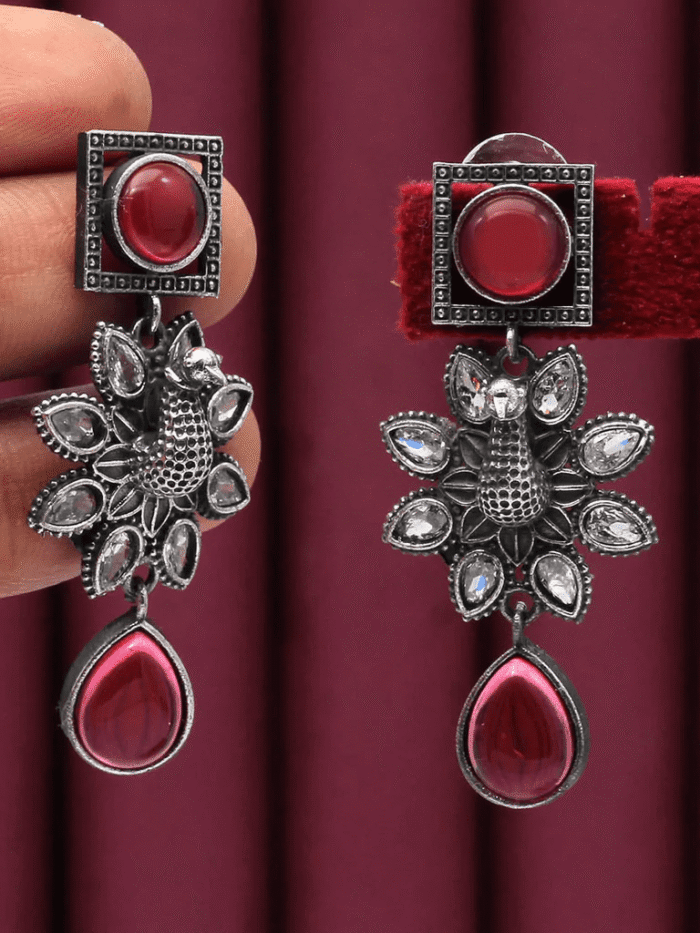 Rust Color Premium Oxidised Earrings AJP2023-20