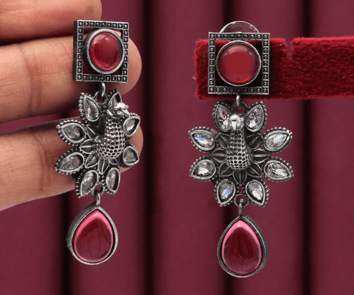 Rust Color Premium Oxidised Earrings AJP2023-20