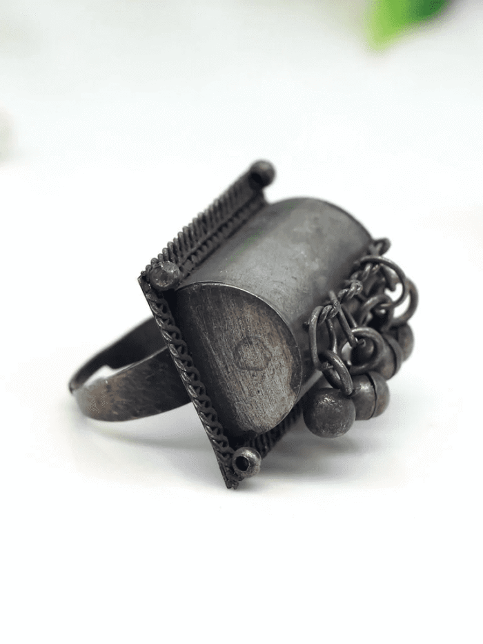 Silver Color Oxidised Ring AJP2023-27