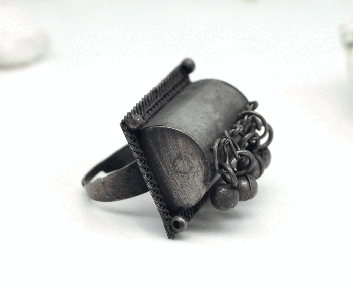 Silver Color Oxidised Ring AJP2023-27