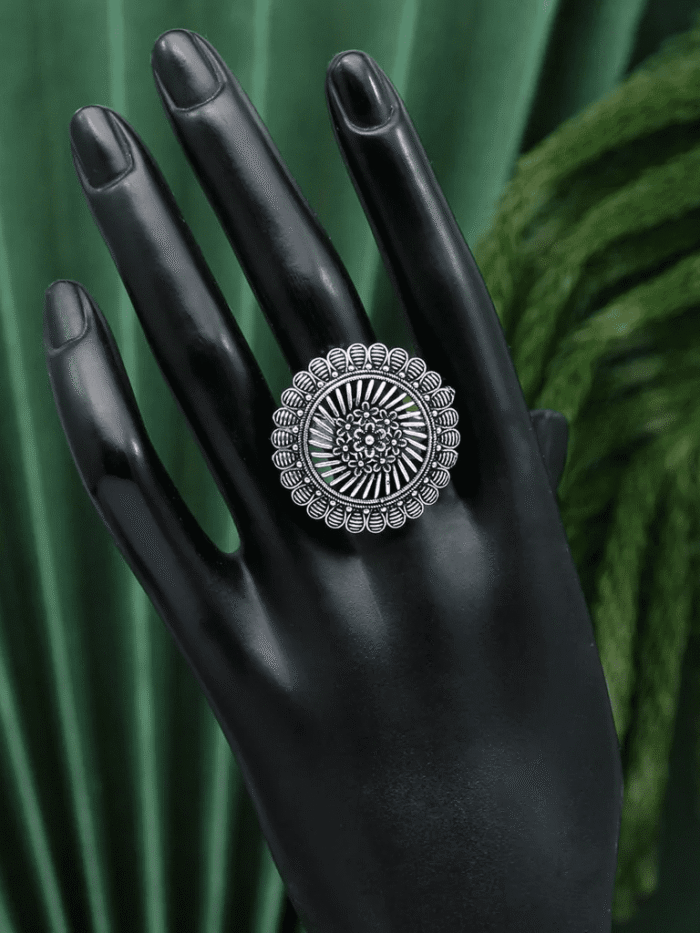 Silver Color Oxidised Ring AJP2023-35