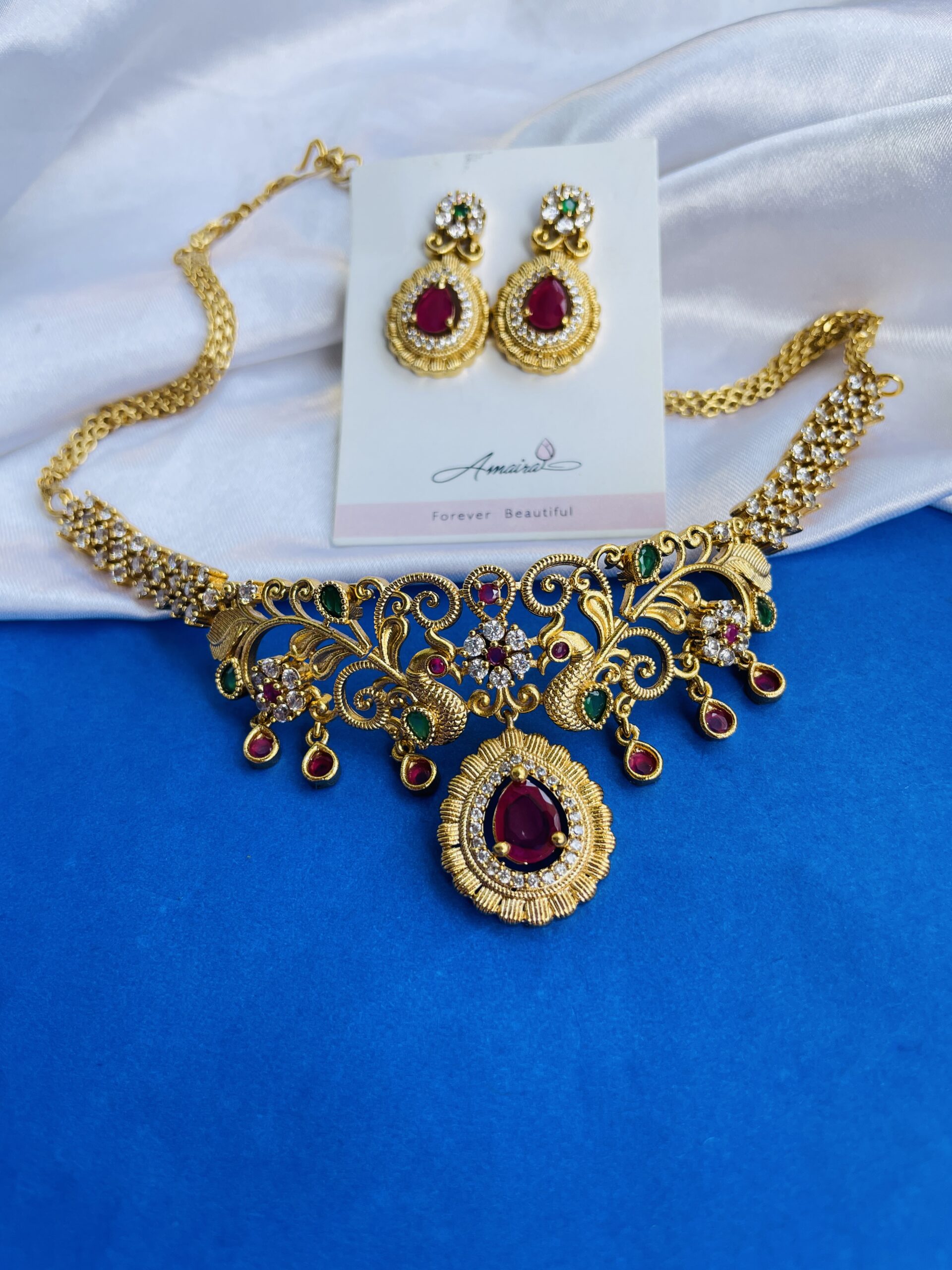 Simple And Elegant Necklace With Earrings AJP2024-435 - Image 3