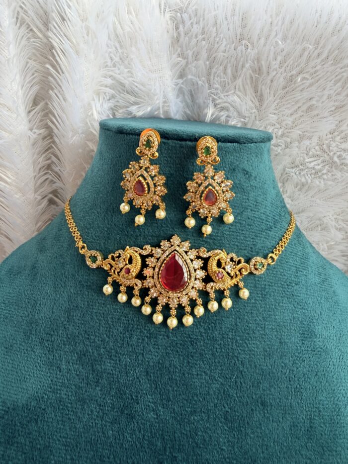Moti Choukor Necklace With Earings AJP2026-915