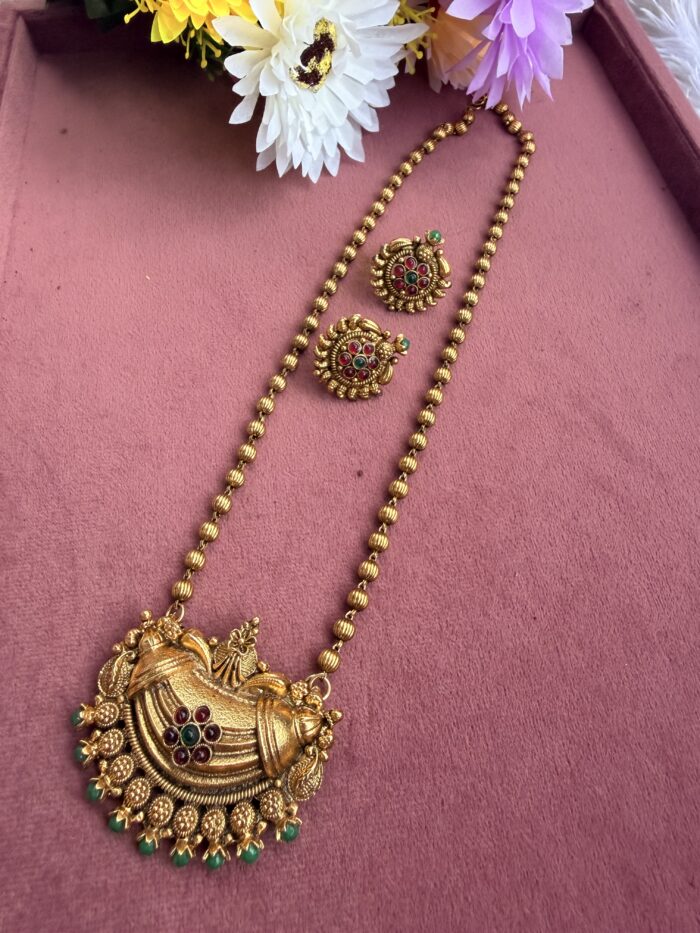 Traditional Chain Necklace With EaringsAJP2026-924