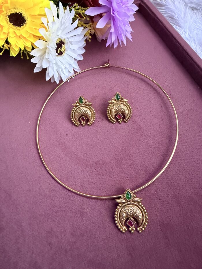 Traditional Haasli Necklace With EaringsAJP2026-923