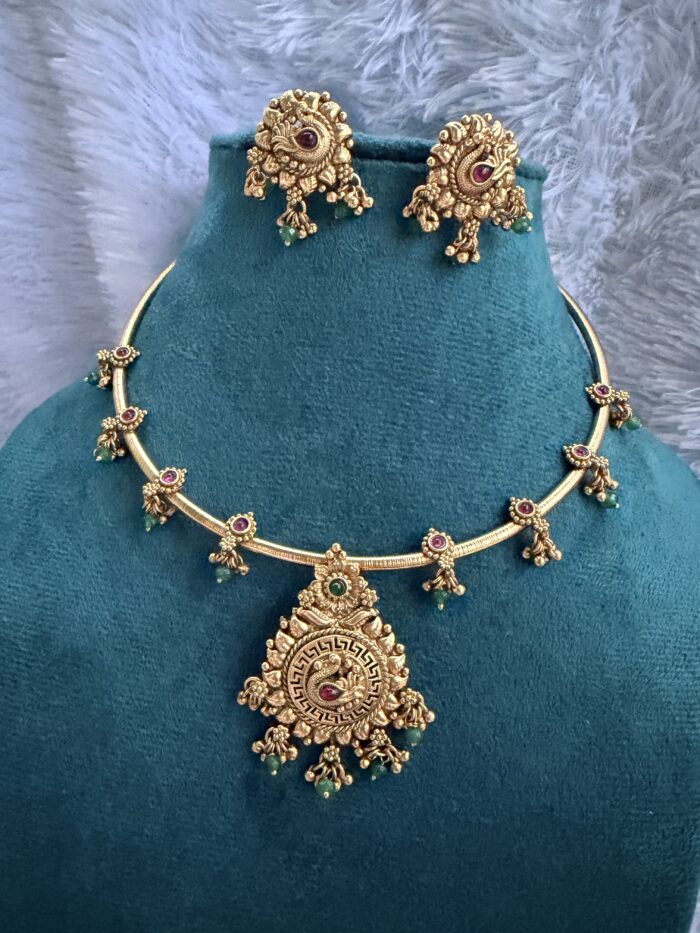 Traditional Haasli Necklace With EaringsAJP2026-922