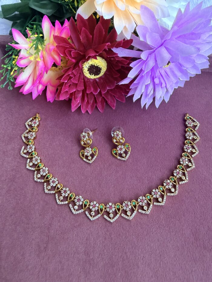 AD Stone Necklace With EaringsAJP2026-927