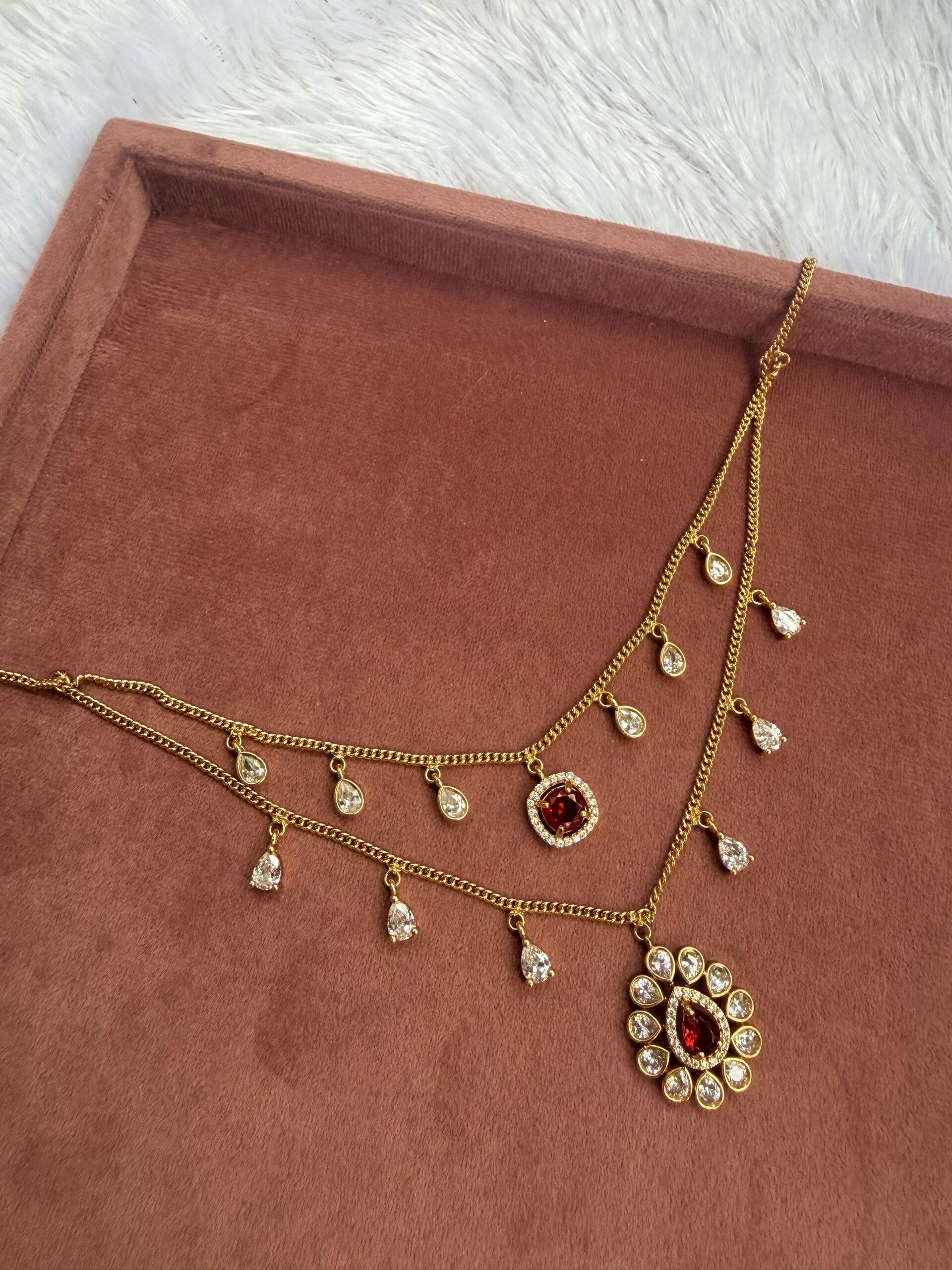 Chain Necklace With EaringsAJP2026-1021 - Image 2