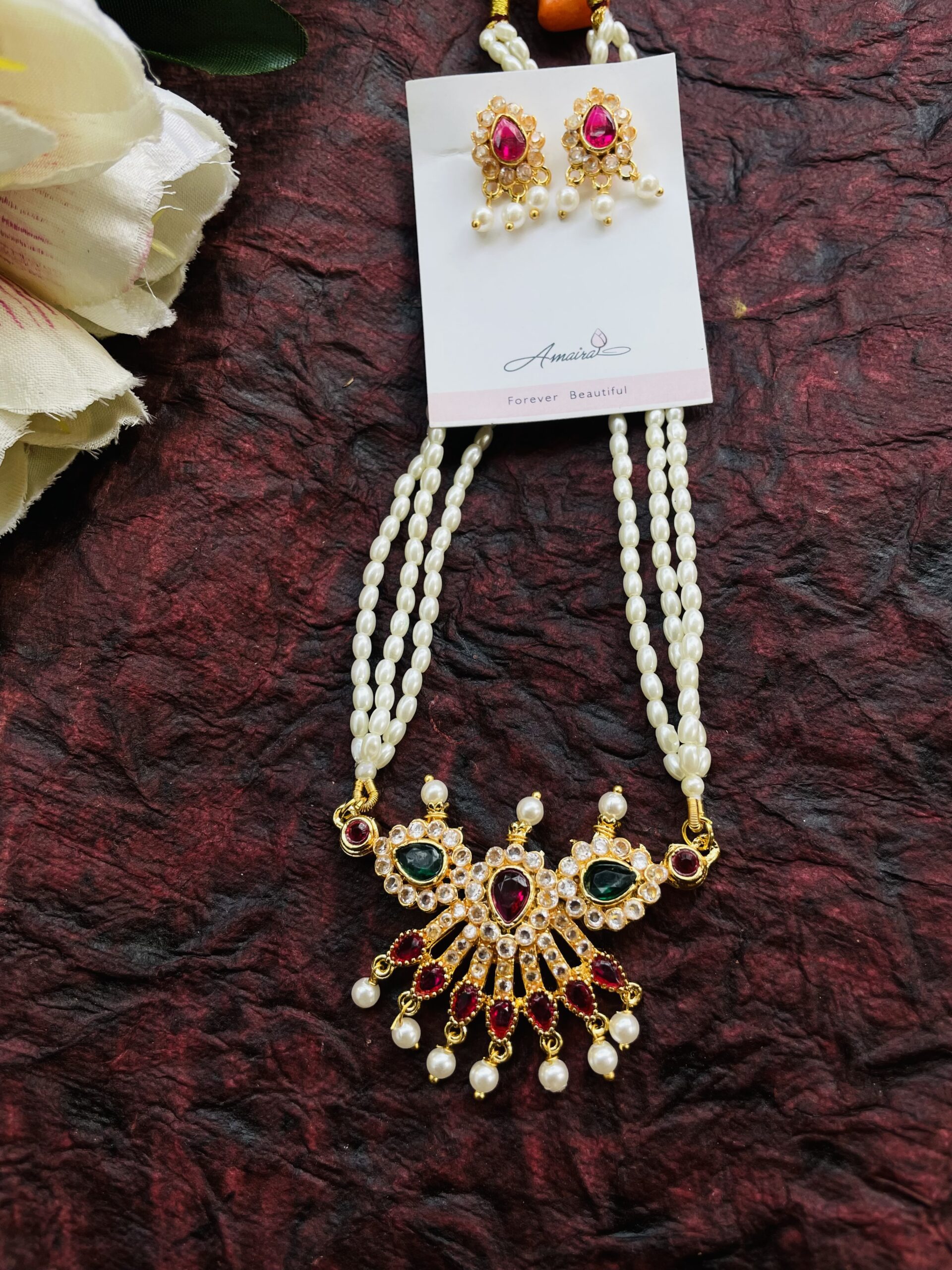 Short Tanmani With Earrings AJP2024-27 - Image 2