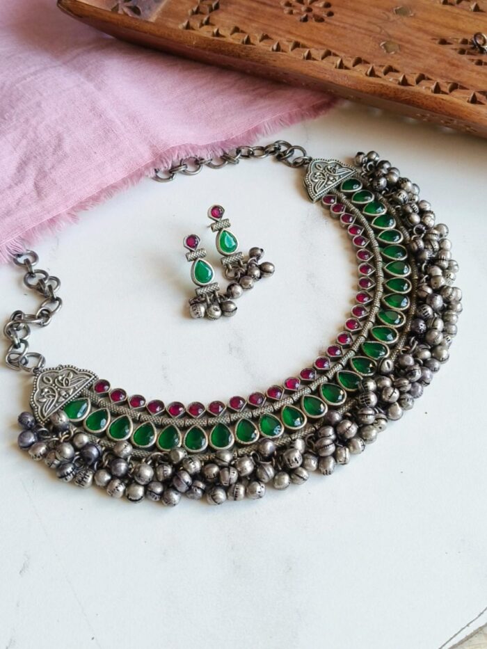 Ghunghroo Necklace With Earrings AJP2016-08