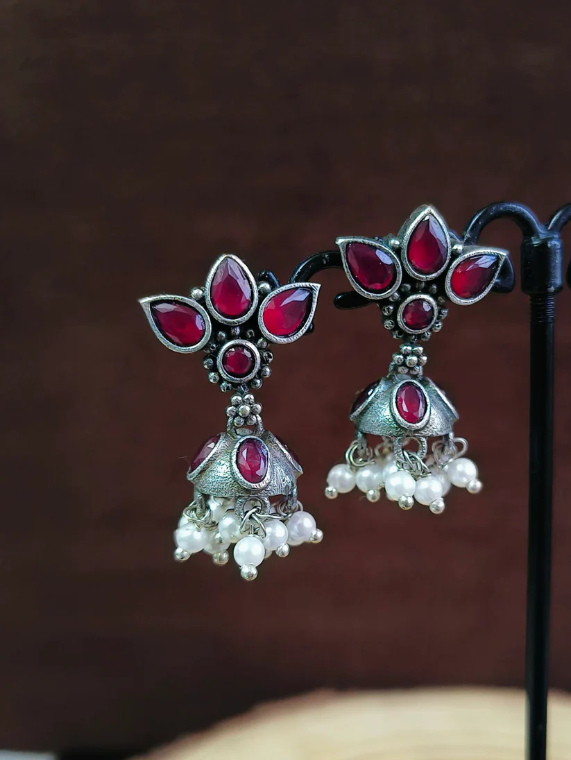 Oxidised Earrings AJP2026-62 - Image 3
