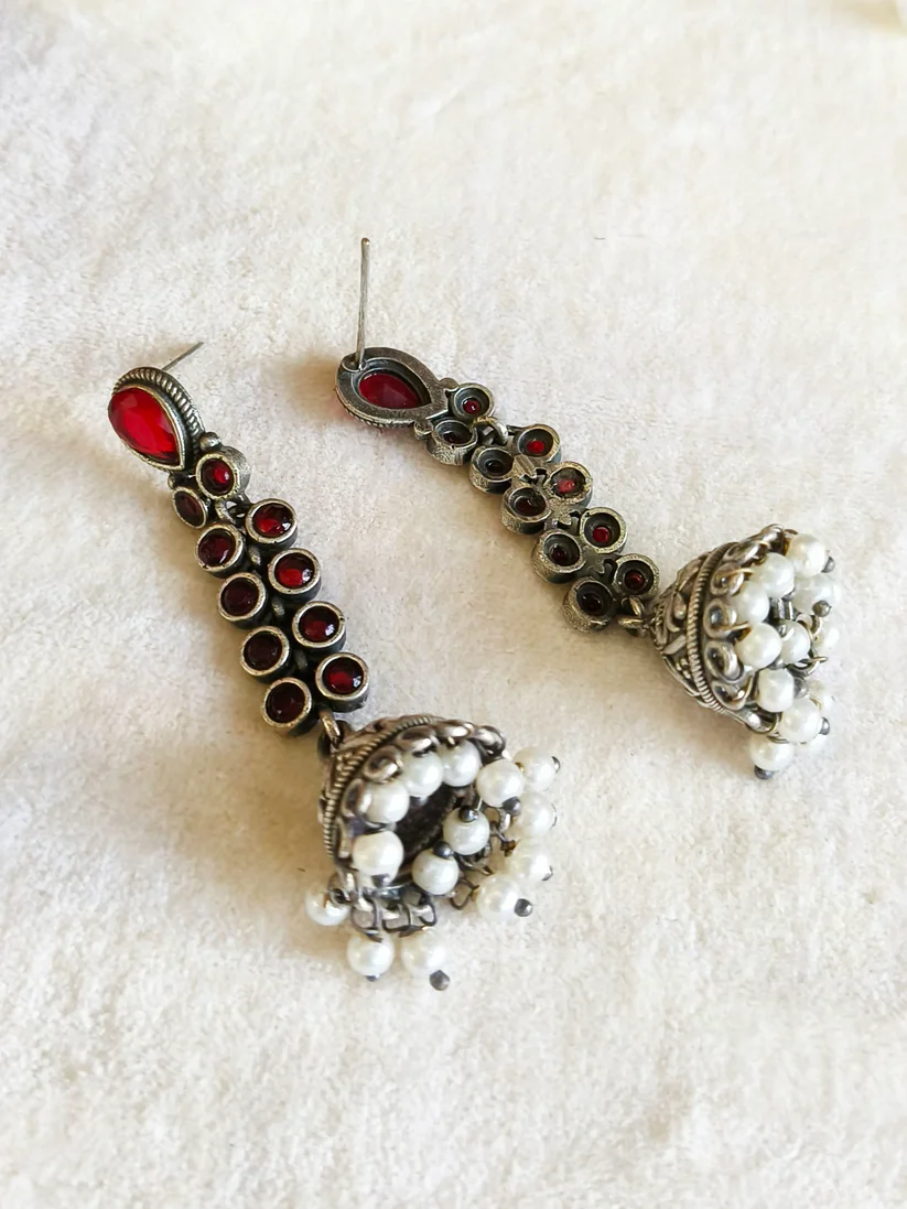 Oxidised Earrings AJP2026-35 - Image 2