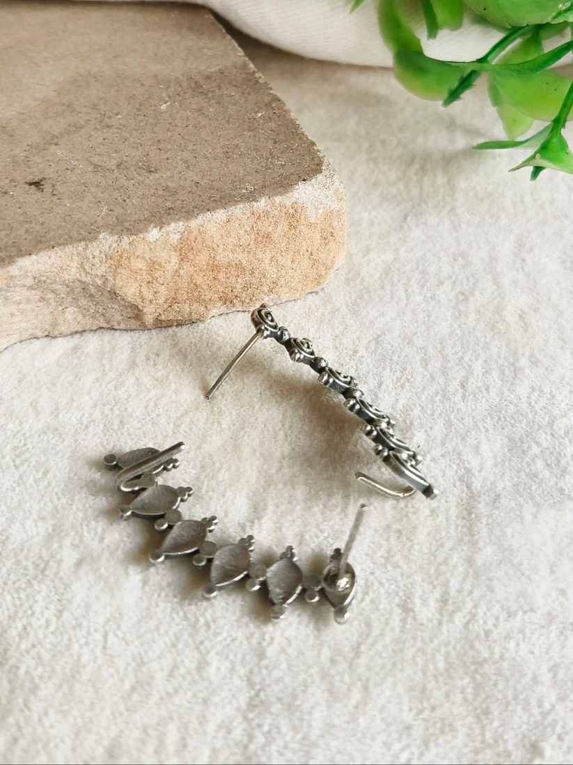 Oxidised Ear Cuff AJP2026-60 - Image 2