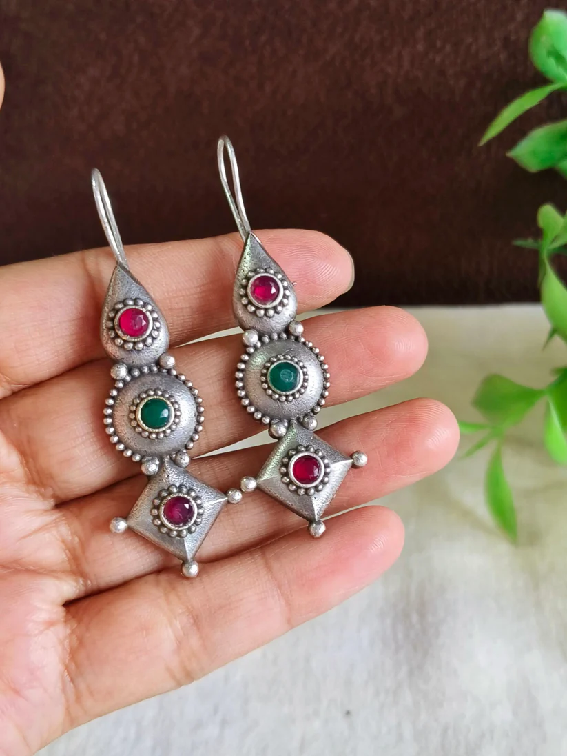 Oxidised Earrings AJP2026-30 - Image 2