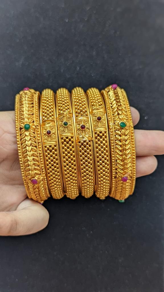 Set of 6 Traditional Bangles AJP2022-49 - Image 2