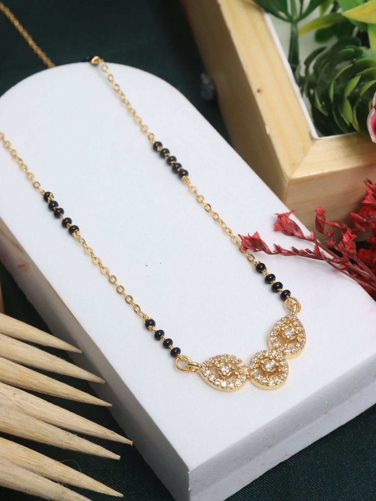 AD Stone Mangalsutra AJP2024-355 - Image 2