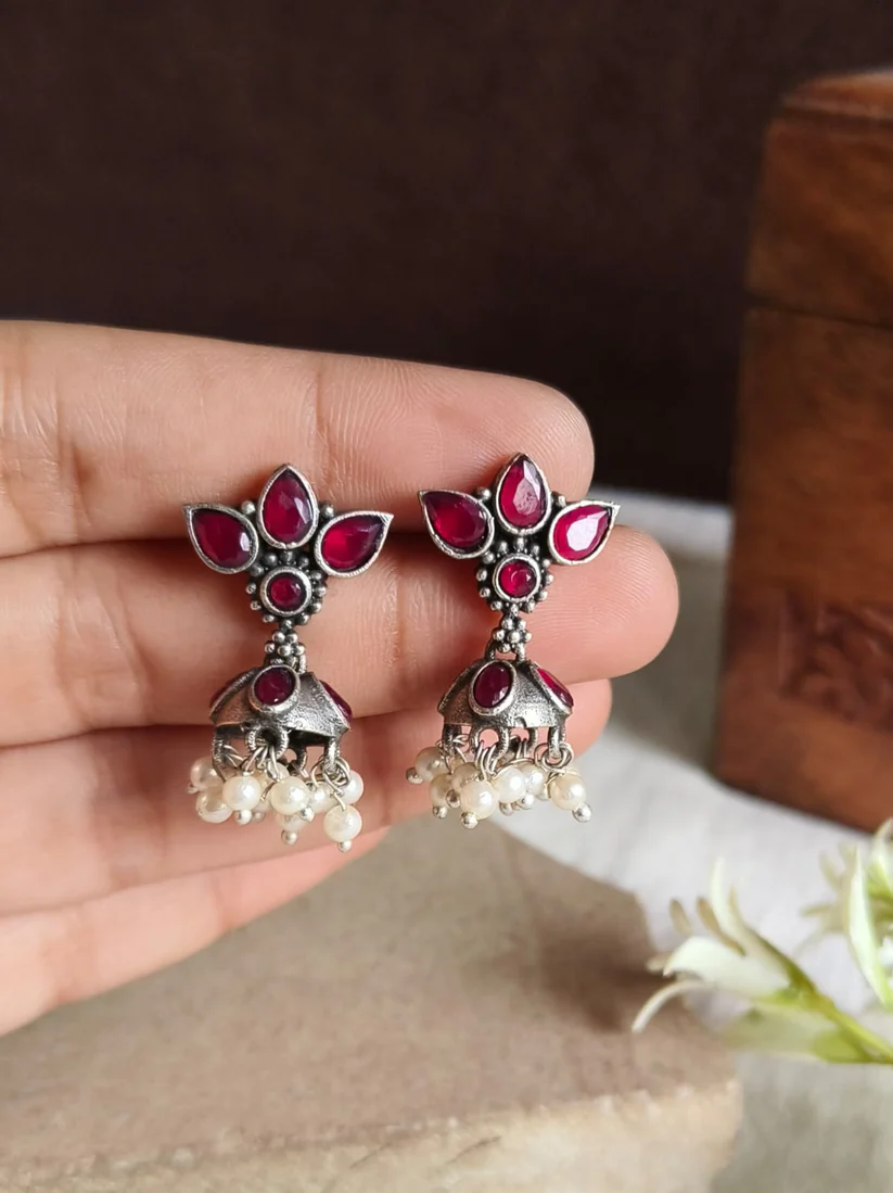 Oxidised Earrings AJP2026-62 - Image 2