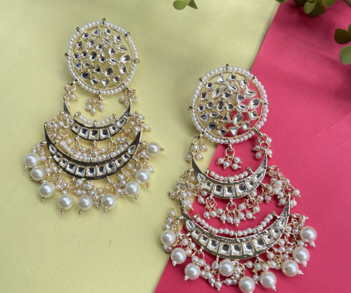 Kundan Earring With Motti Beads AJP2024-193