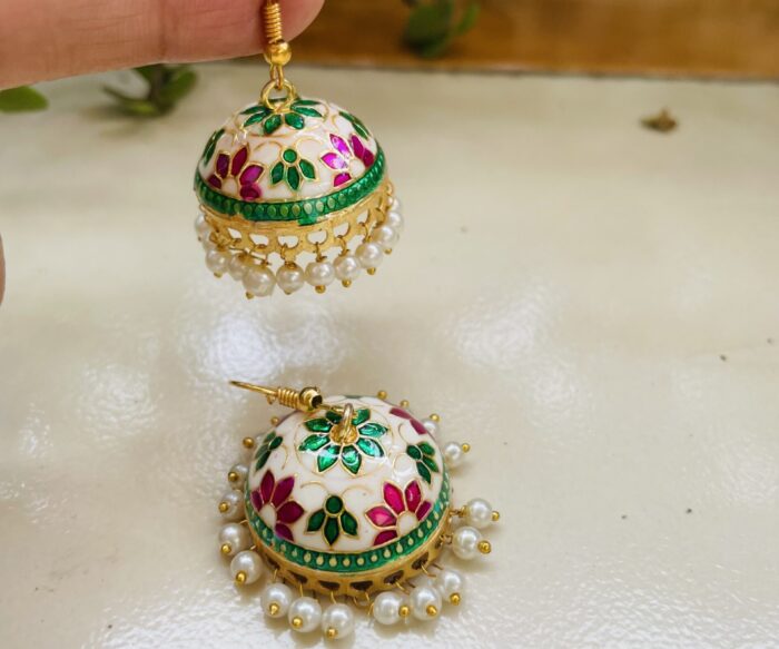 Medium Sized Meenakari Jhumkas AJP2024-78