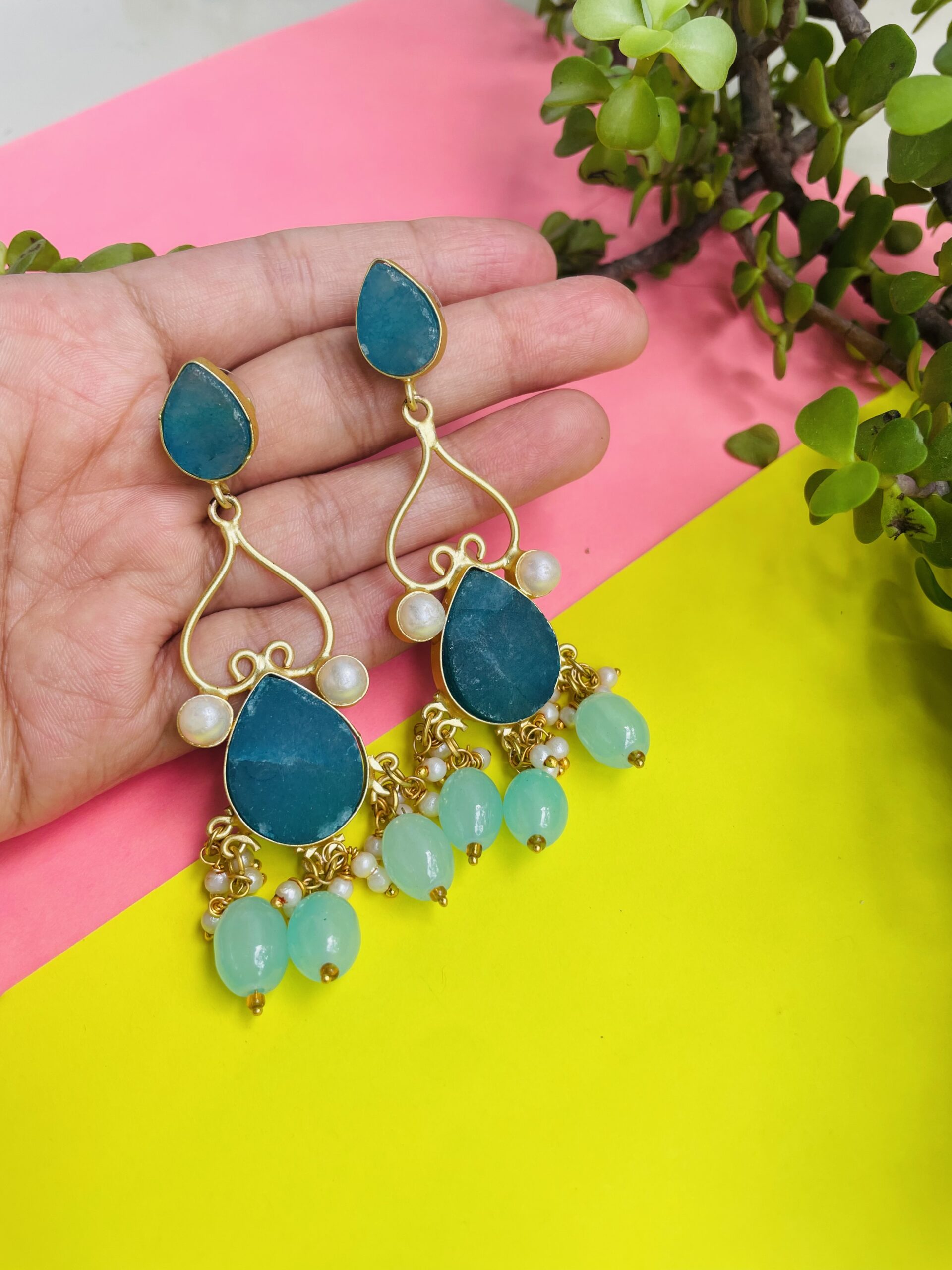 Light Weight Brass Earring AJP2023-209 - Image 2