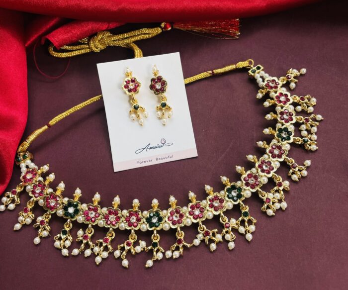 Chinchpeti necklace set with earring AJP2023-296