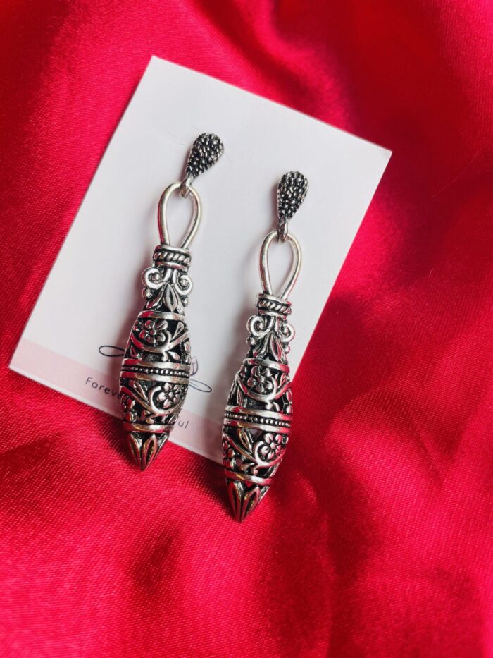 Oxidised Silver Plated Earrings AJP2023-182