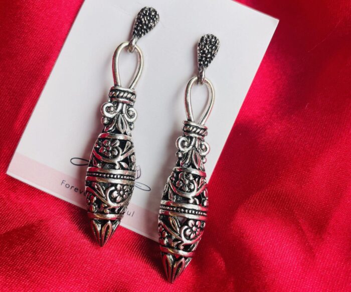Oxidised Silver Plated Earrings AJP2023-182