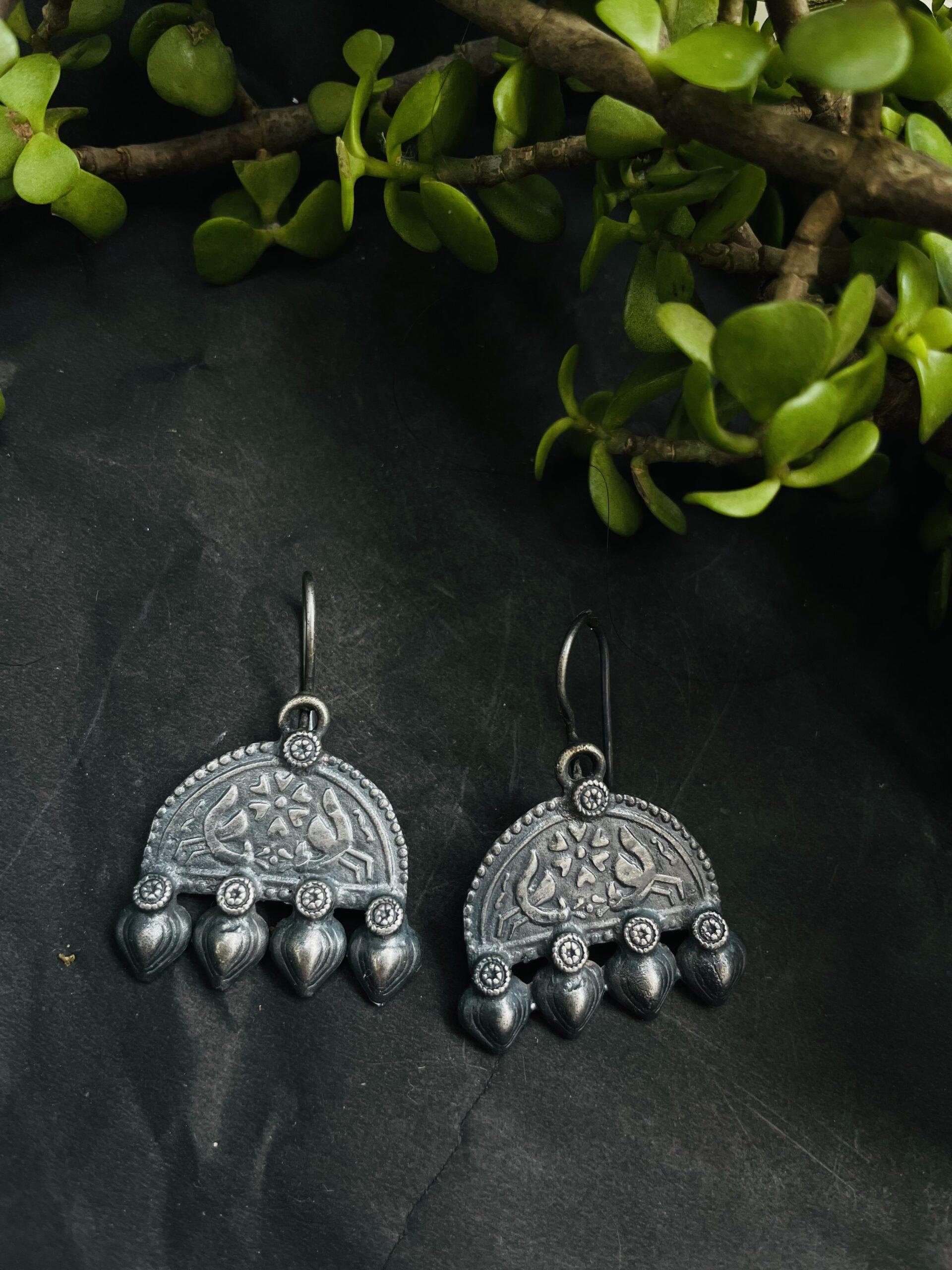 Hook Style Oxidised Earrings AJP2023-147
