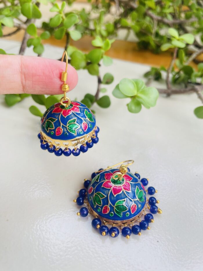 Medium Sized Meenakari Jhumkas AJP2023-273