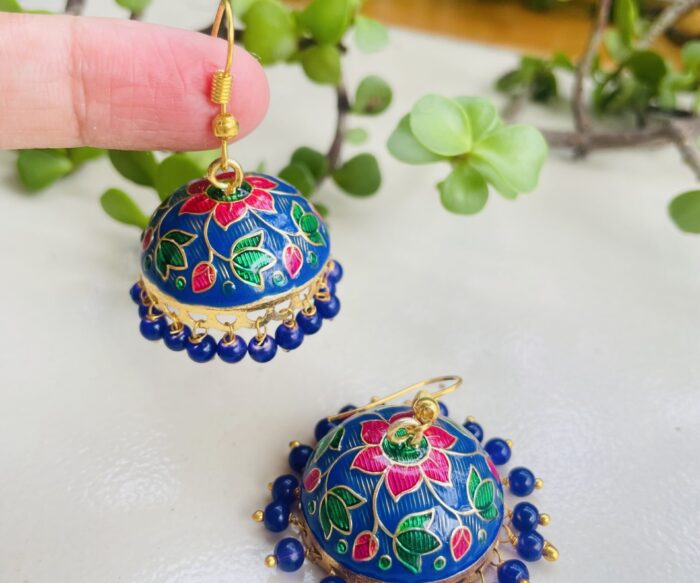 Medium Sized Meenakari Jhumkas AJP2023-273