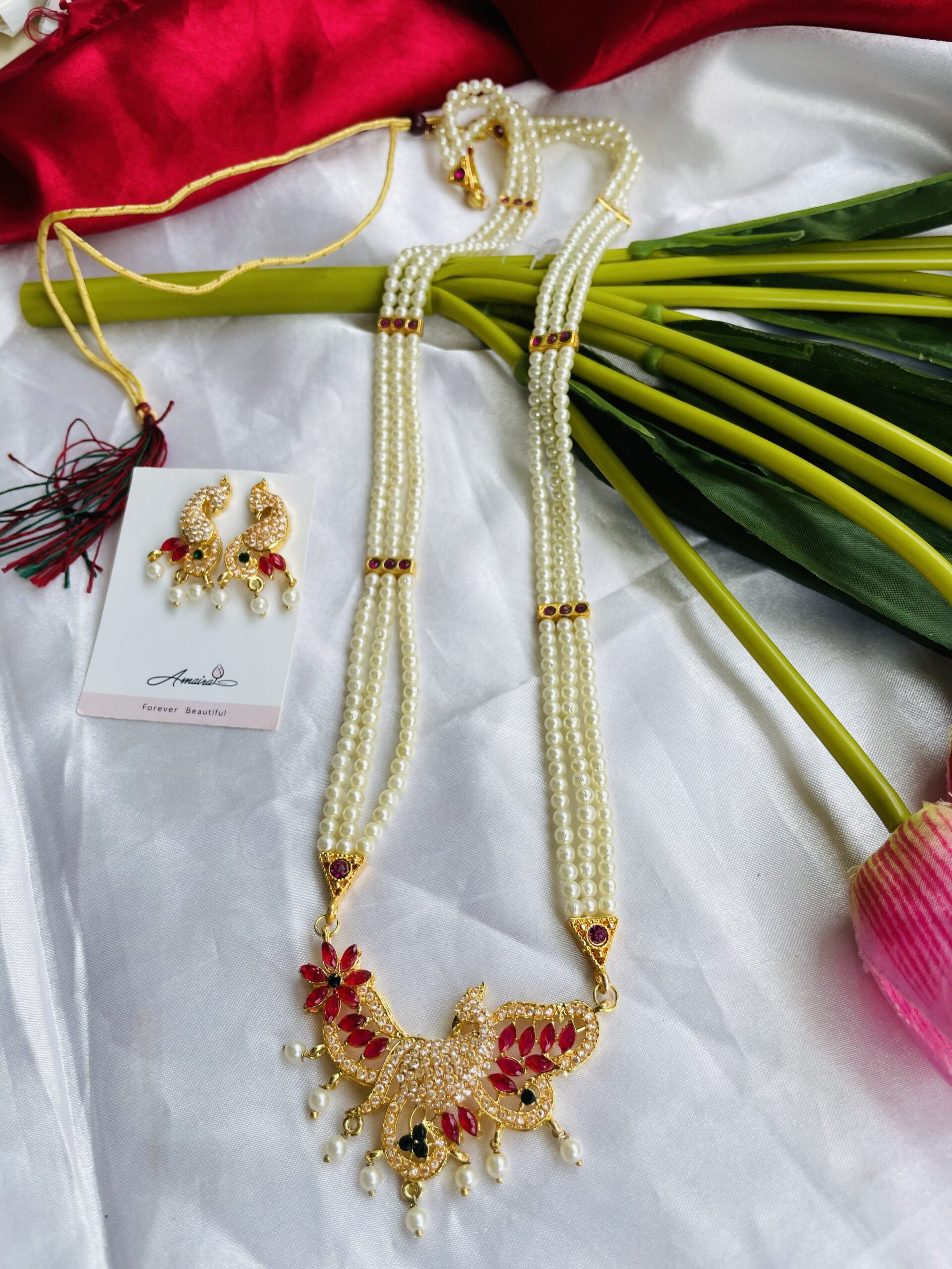 Morpankhi Tanmani With Earrings AJP2024-42 - Image 2