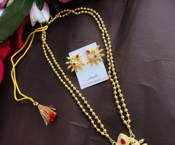 Long Maala With Earrings AJP2024-36