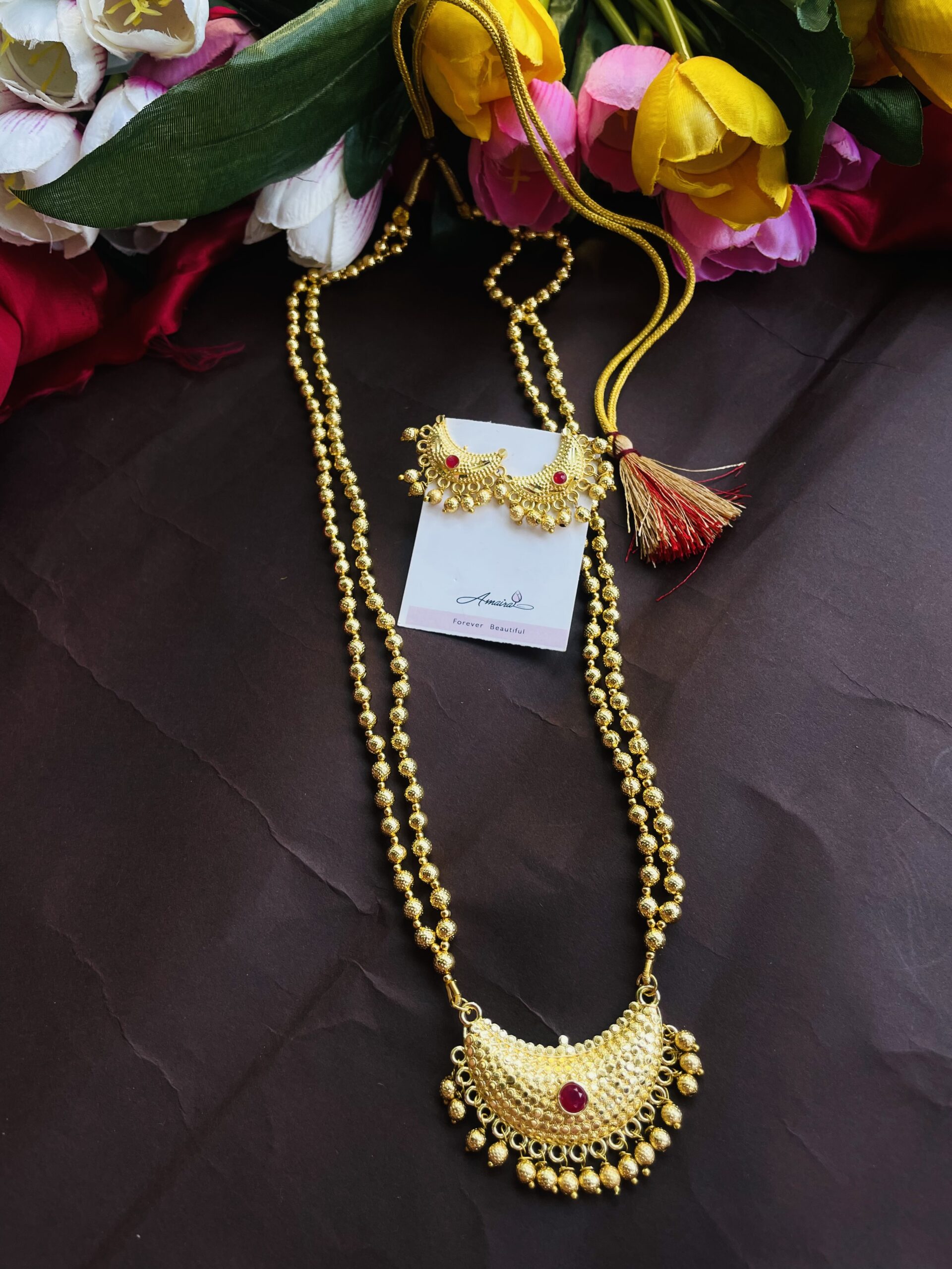 Chandrakor Maala With Earrings AJP2024-37 - Image 2