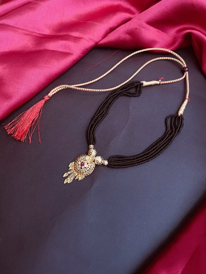 Gold Plated Pot Thushi mangalsutra AJP2023-288
