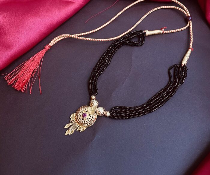 Gold Plated Pot Thushi mangalsutra AJP2023-288