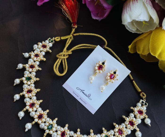 Handmade Necklace With Earrings AJP2024-58