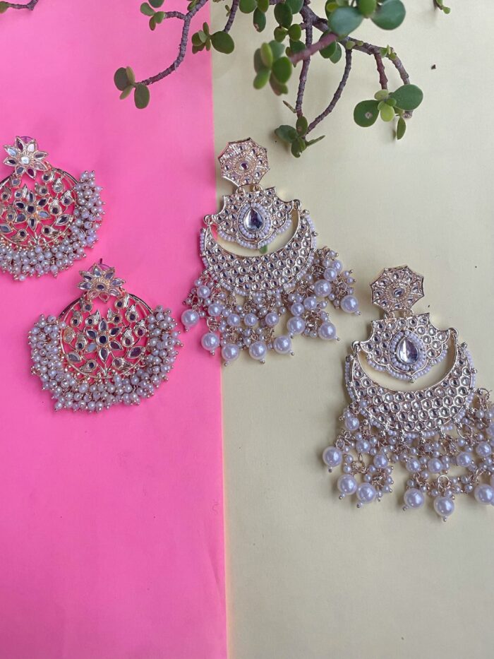 Kundan Meenakari Earring Combo AJP2023-57
