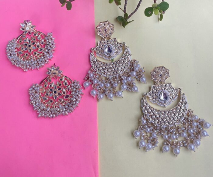 Kundan Meenakari Earring Combo AJP2023-57