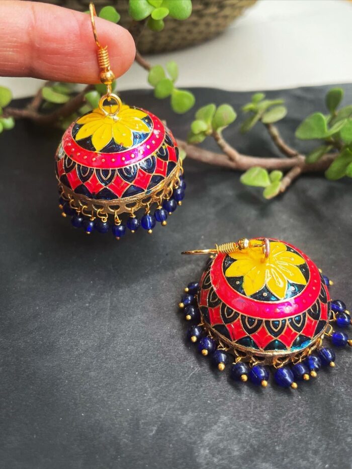 Big Size Meenakari Jhumkas AJP2023-149
