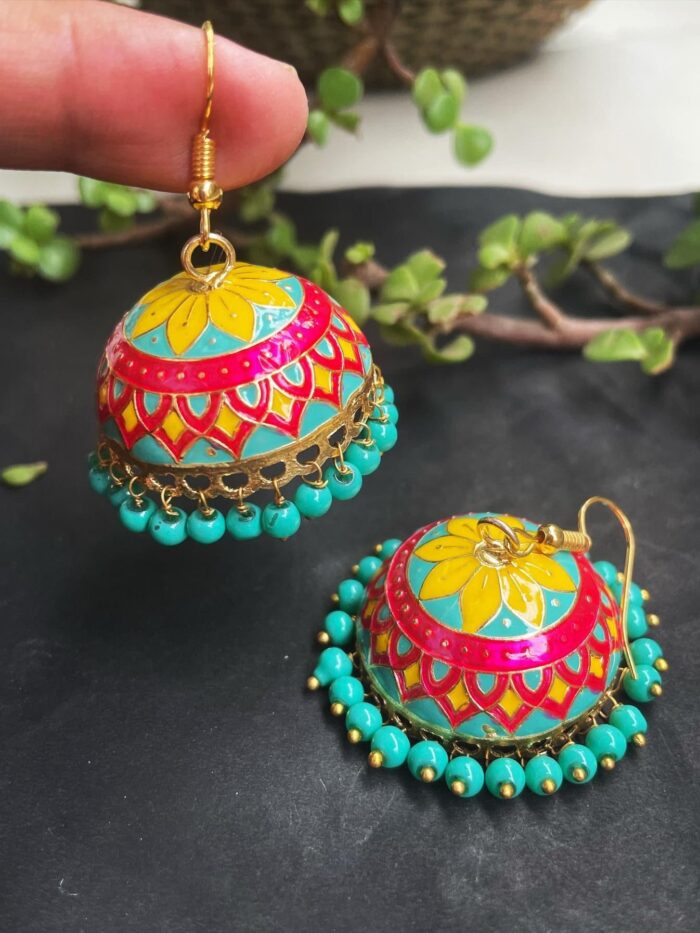 Big Size Meenakari Jhumkas AJP2023-151