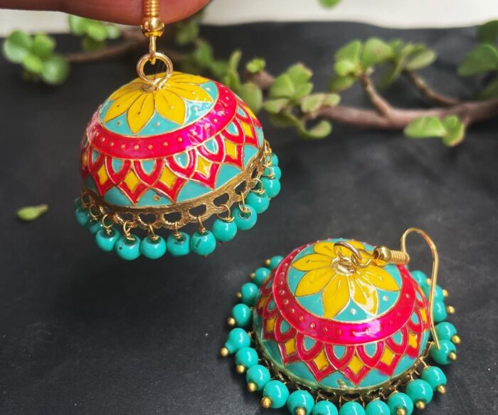 Big Size Meenakari Jhumkas AJP2023-151