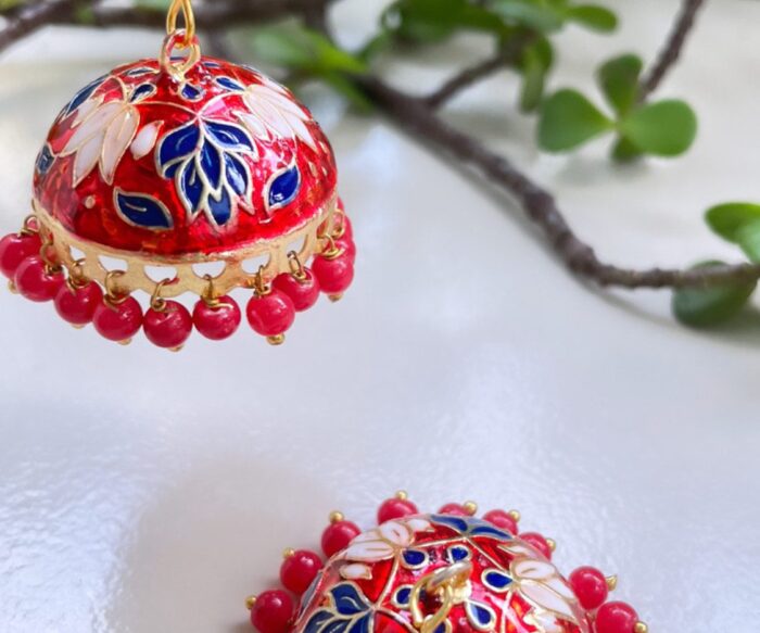 Medium Size Meenakari Jhumkas AJP2023-252