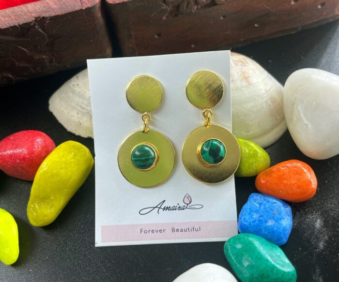 Gold-Plated Contemporary Drop Earrings AJP2023-203