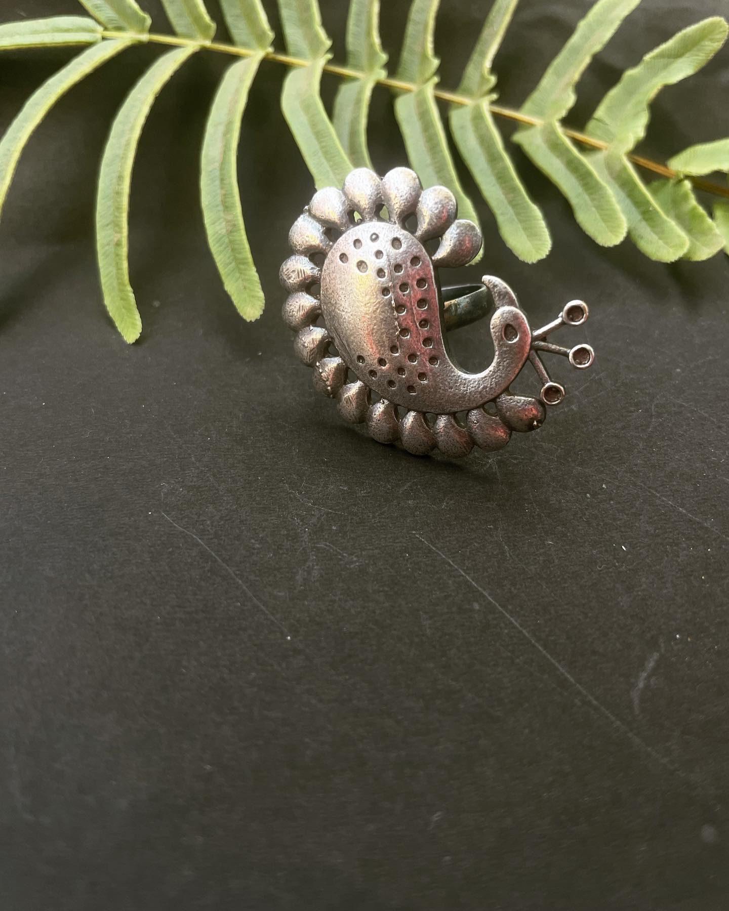 Traditional Silver Oxidised Ring AJP2023-82 - Image 2