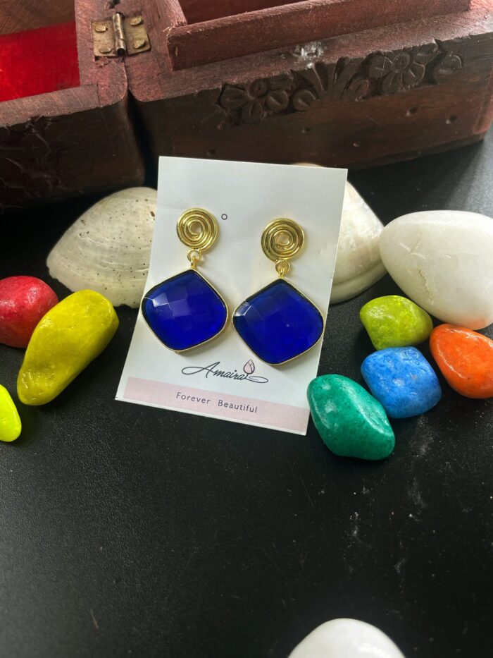 Gold-Plated Handcrafted Contemporary Studs Earrings AJP2023-202