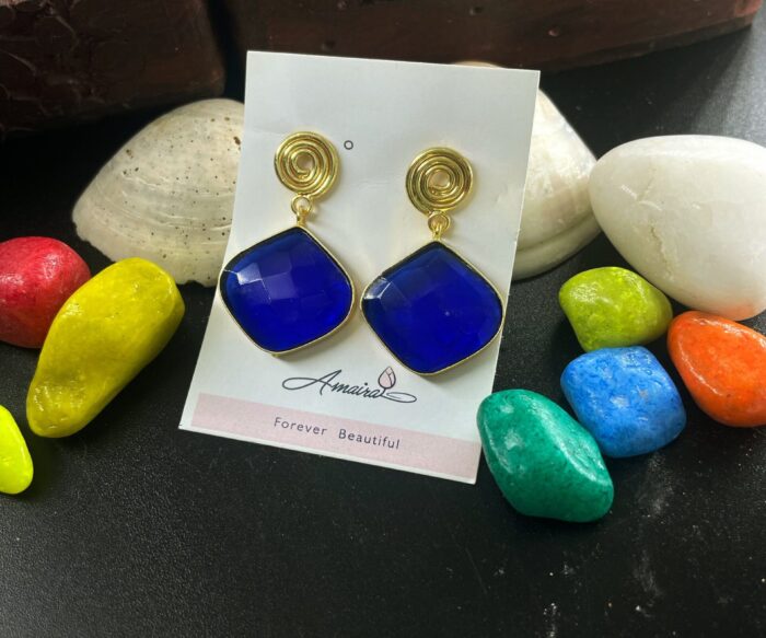 Gold-Plated Handcrafted Contemporary Studs Earrings AJP2023-202