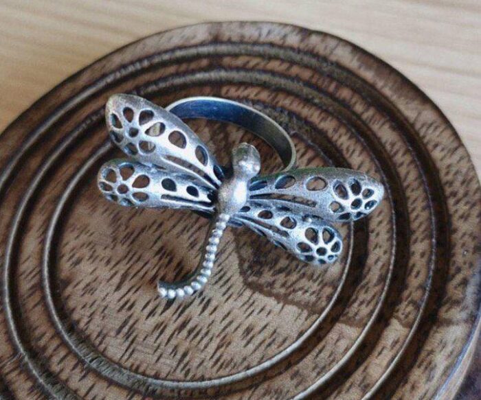 Butterfly Silver Oxidised Ring AJP2023-81