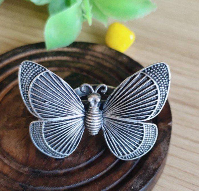Butterfly Silver Oxidised Ring AJP2023-83