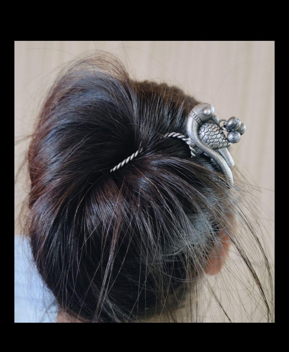 Peacock Hair Pin AJP2023-109 - Image 2